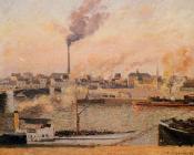 卡米耶 毕沙罗 : Saint-Sever, Rouen, Morning, Five O'Clock